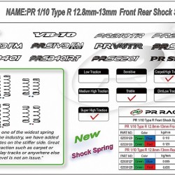 1/10 Type R Rear Shock Spring 0.085kg/mm Blue+Green (2) 1/10 Type R Rear Shock Spring 0.085kg/mm Blue+Green (2)