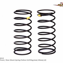 1/10 Front/rear Shock Spring (yellow) (2pcs)0.075kg/mm