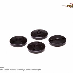 PR Machined Shock Pistons (13mm)1.8mmx2 Hole (4)