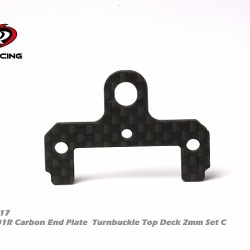 PR SB401R Carbon End Plate  Turnbuckle Top Deck 2mm Set C (2)