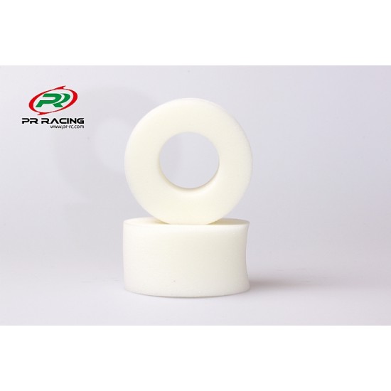 PR 1/10 2.2" Rear Truggy Foam Tire Inserts (soft) white 99mm (2)
