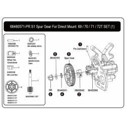 PR S1 Direct Mount Slipper Eliminator, incls 69/70/71/72T SET (1)