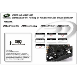 Team PR Racing S1 Front Sway Bar Mount Stiffener Team PR Racing S1 Front Sway Bar Mount Stiffener