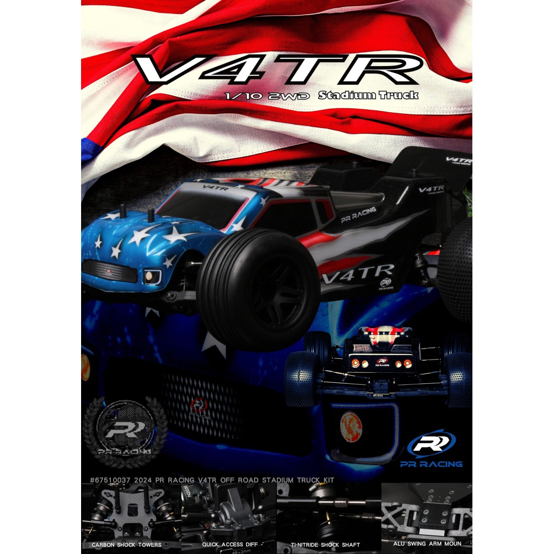 2024 S1V4TR 10th Electric 2WD Stadium Truck Kit