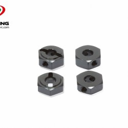 Hexagonal Wheel Stand12mmx4.2mm- 1pr - Black Hexagonal Wheel Stand12mmx4.2mm- 1pr - Black