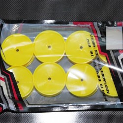 PR Racing 55x38mm 2WD+4WD Rear Wheels 12mm Yellow (8 pcs)