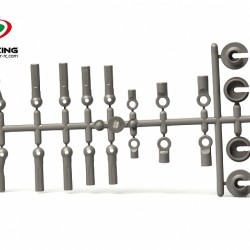Gray Shock End & Spring Cup Set & Rod Ends Gray Shock End & Spring Cup Set & Rod Ends