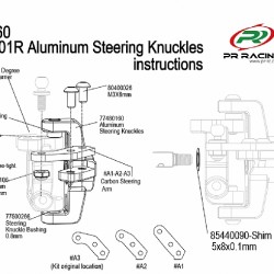 PR SB401 R Aluminum Steering Knuckles R-L CNC   PR SB401 R Aluminum Steering Knuckles R-L CNC