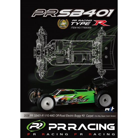 2026 PR SB401-R 1/10th Electric 4wd Off Road Buggy Kit, Carpet Edition "PRE-ORDER"