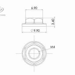 M4 Nut (Thin 3.5mm) (4) M4 Nut (Thin 3.5mm) (4)