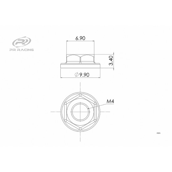 M4 Nut (Thin 3.5mm) (4)