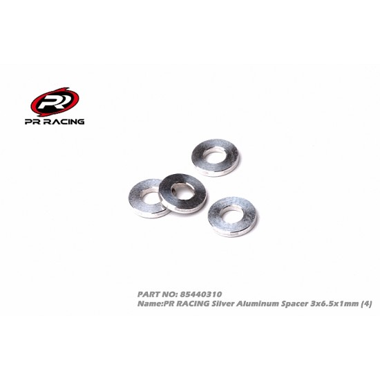 Aluminum Ball Stud Spacer, 0.9 mm, Silver, 4pcs