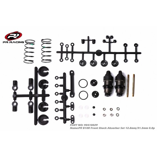 PR B10R Front Shock Absorber Set 12.8mm/31.5mm 0.8p (2)