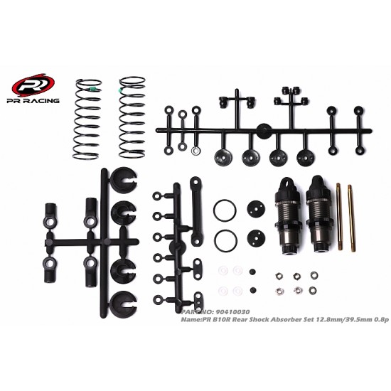 PR B10R Rear Shock Absorber Set 12.8mm/39.5mm 0.8p (2)