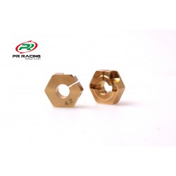 Brass Clamping Wheel Hex 12mmx4.2, 2pc