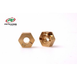 Brass hex weighs Wheel Hex 12mm x 5.2mm (2)
